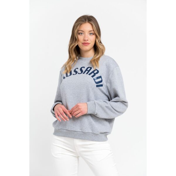 Trussardi 36F000321T002191_E696MelangeGreyPrintBlue – Sweatshirt