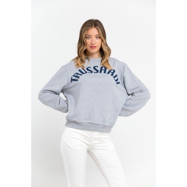 Trussardi 36F000321T002191_E696MelangeGreyPrintBlue – Sweatshirt