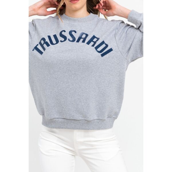 Trussardi 36F000321T002191_E696MelangeGreyPrintBlue – Sweatshirt