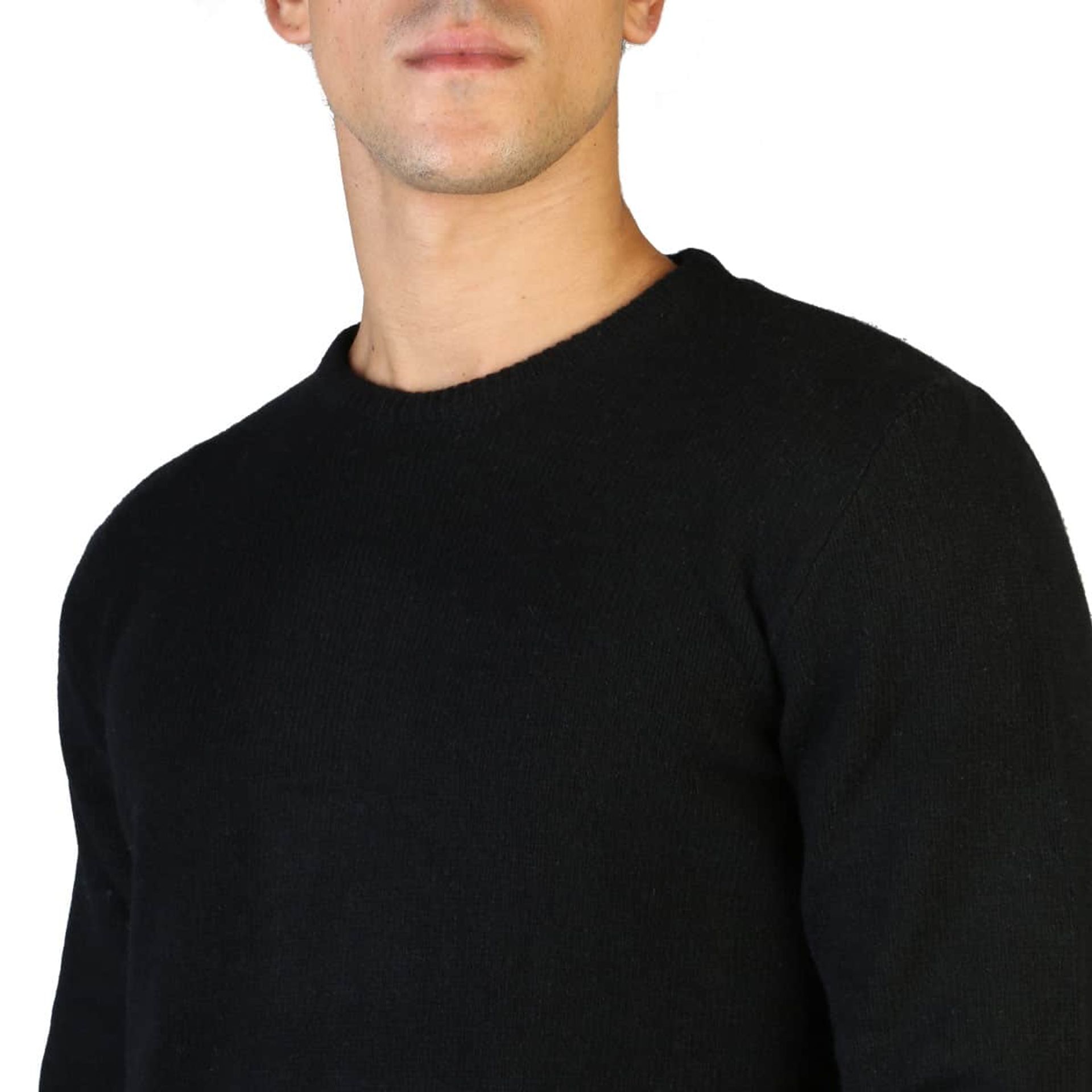 100% Cashmere C-NECK-M_900-BLACK - Afbeelding 3
